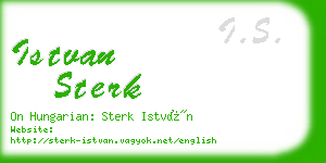 istvan sterk business card